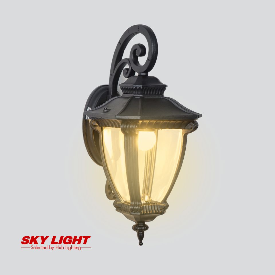 โคมไฟผนังภายนอก B281-B-C-BK ดำ SKY LIGHT