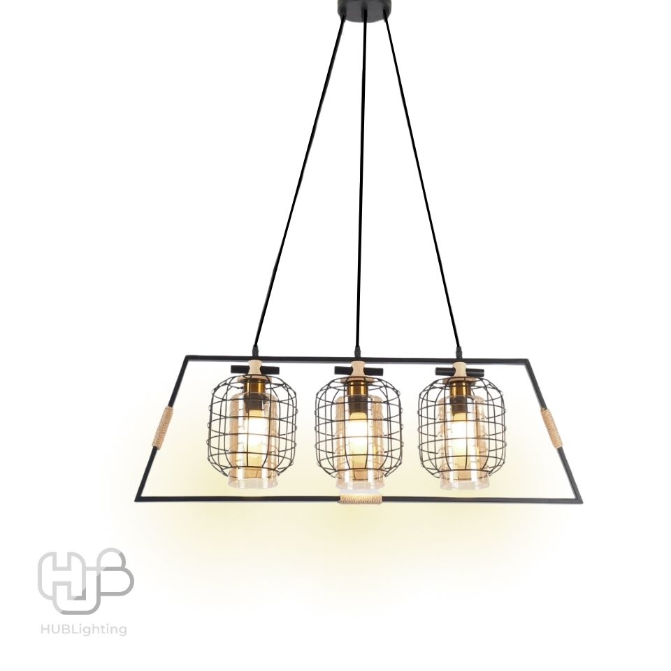 โคมไฟเพดาน PENDENT 3 ช่อ 5562-3 E27 HUB LIGHTING