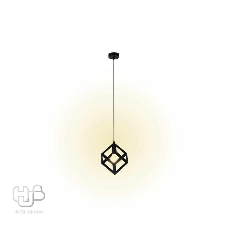 โคมไฟเพดาน PENDENT เดี่ยว 2213-1BK E27 HUB LIGHTING
