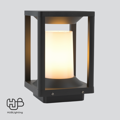 [NBOL0152] โคมไฟสนาม หัวเสา A021 BK ดำ HUB LIGHTING