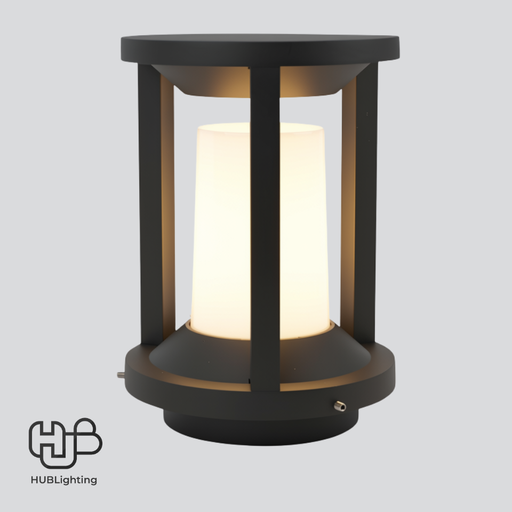 [NBOL0153] โคมไฟสนาม หัวเสา A020 BK ดำ HUB LIGHTING