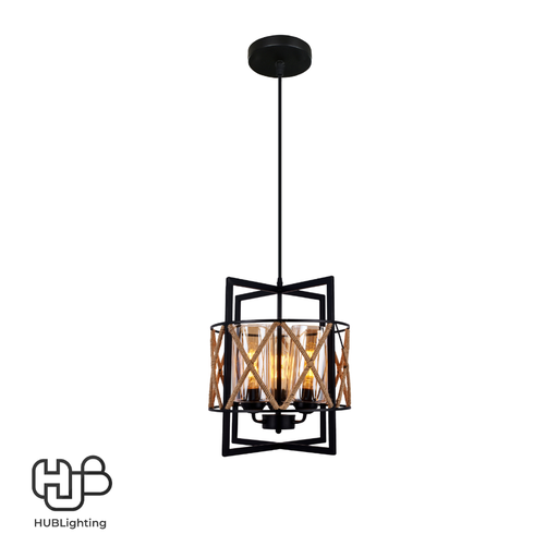 [DWCE0883] โคมไฟเพดาน PENDENT 3 ช่อ 680-3 BK E27 HUB LIGHTING