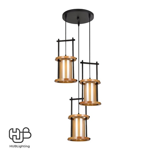 [DWCE0903] โคมไฟเพดาน PENDENT 3 ช่อ 3143-3 E27 HUB LIGHTING