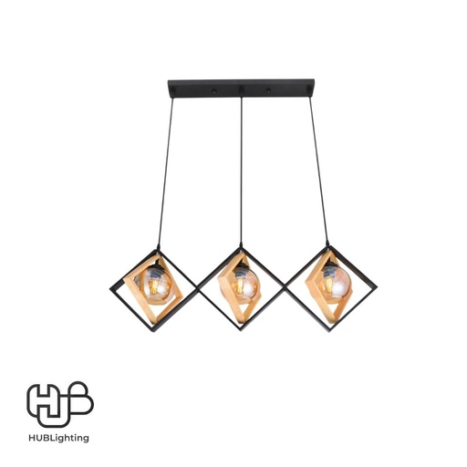 [DWCE0918] โคมไฟเพดาน PENDENT 3 ช่อ 6468-3 E27 HUB LIGHTING