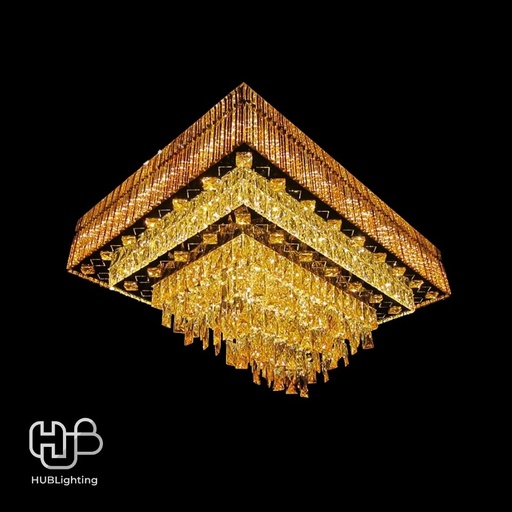 [DWCE0952] โคมไฟเพดาน CEILING คริสตัล 38079 SQUARE (900x700) HUB LIGHTING
