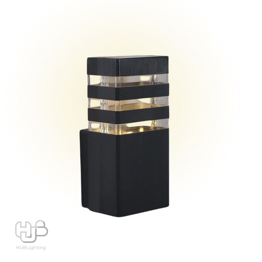 [DWAO0007] โคมไฟผนังภายนอก A2603 BK ดำ HUB LIGHTING