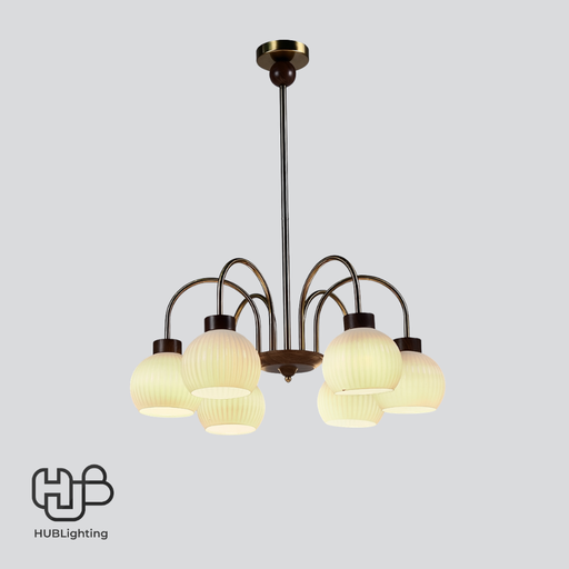 [DWCE0072] โคมไฟเพดาน PENDENT ช่อ 36109/6 GD E27 HUB LIGHTING