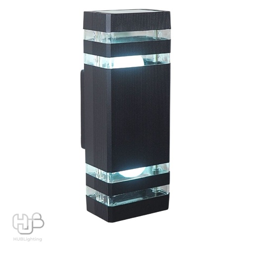 [DWAO0022] โคมไฟผนังภายนอก A0302 BK ดำ HUB LIGHTING