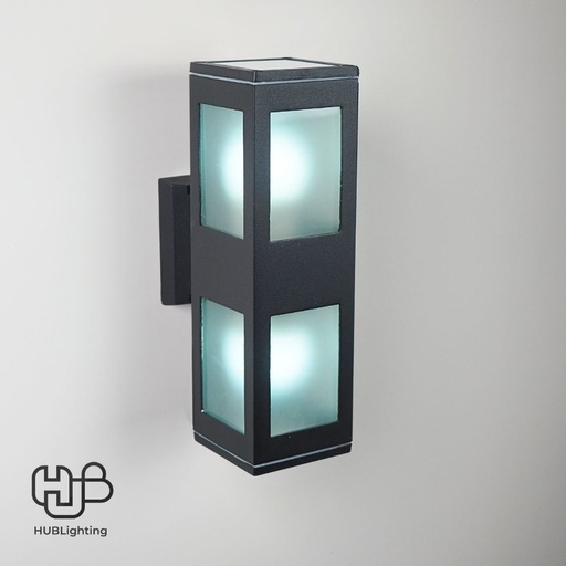 [DWCE0255] โคมไฟผนังภายนอก A0205 BK ดำ HUB LIGHTING