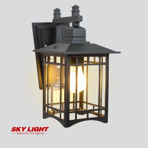 [DWAO0161] โคมไฟผนังภายนอก B12-337B-C-BK ดำ SKY LIGHT