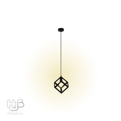 [DWCE0768] โคมไฟเพดาน PENDENT เดี่ยว 2213-1BK E27 HUB LIGHTING