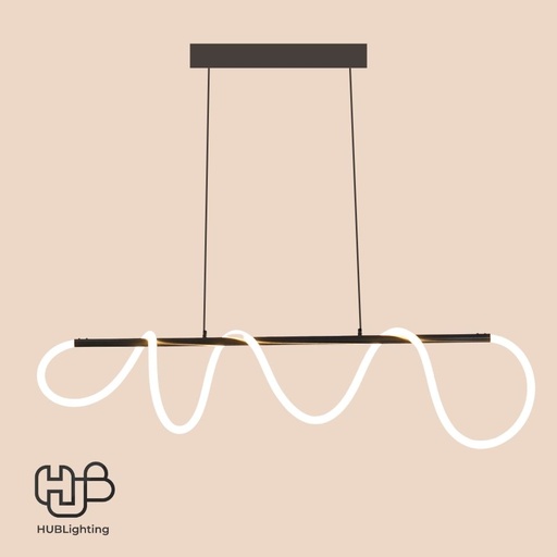 [DWCE0784] โคมไฟเพดาน PENDENT LED 66184-1.2BK ขาว Warmwhite 3000K HUB LIGHTING